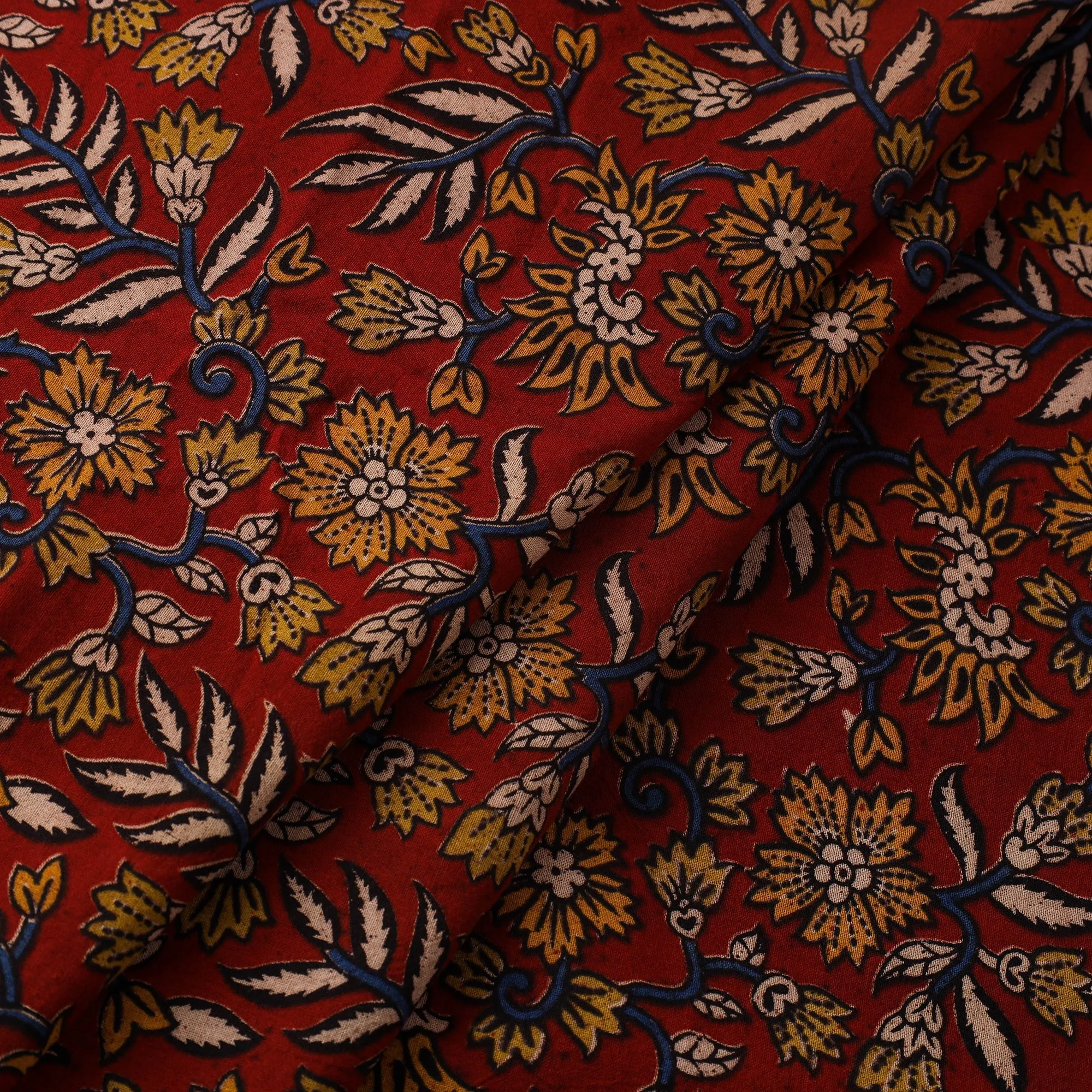 Red - Cotton Kalamkari Print Fabric 13 sold by Itokri product image thumbnail 2