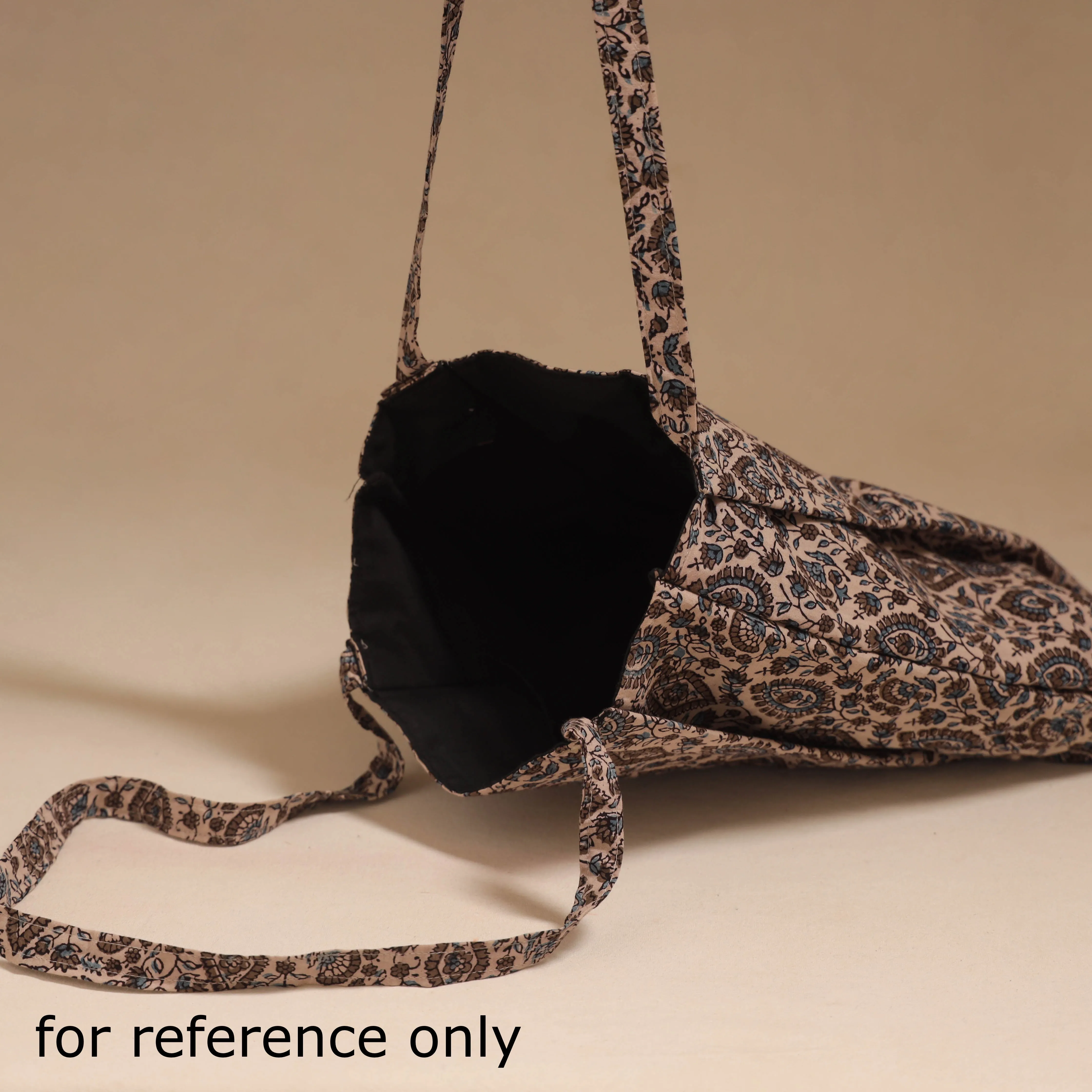 Beige - Handcrafted Fabric Jhola Bag 31 sold by Itokri product image thumbnail 3