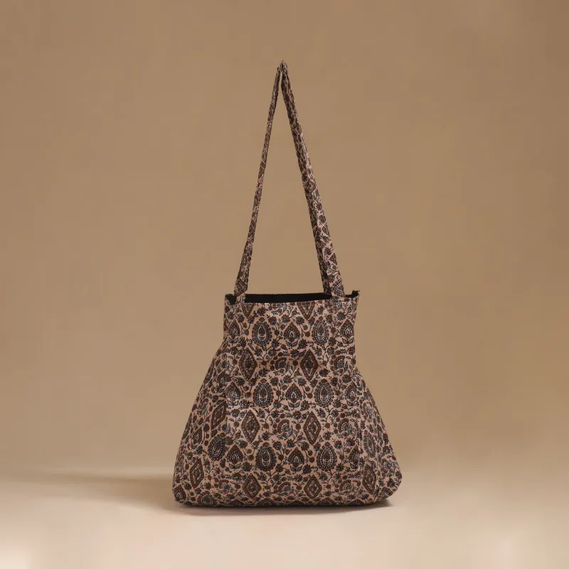 Beige - Handcrafted Fabric Jhola Bag 31 made by Itokri