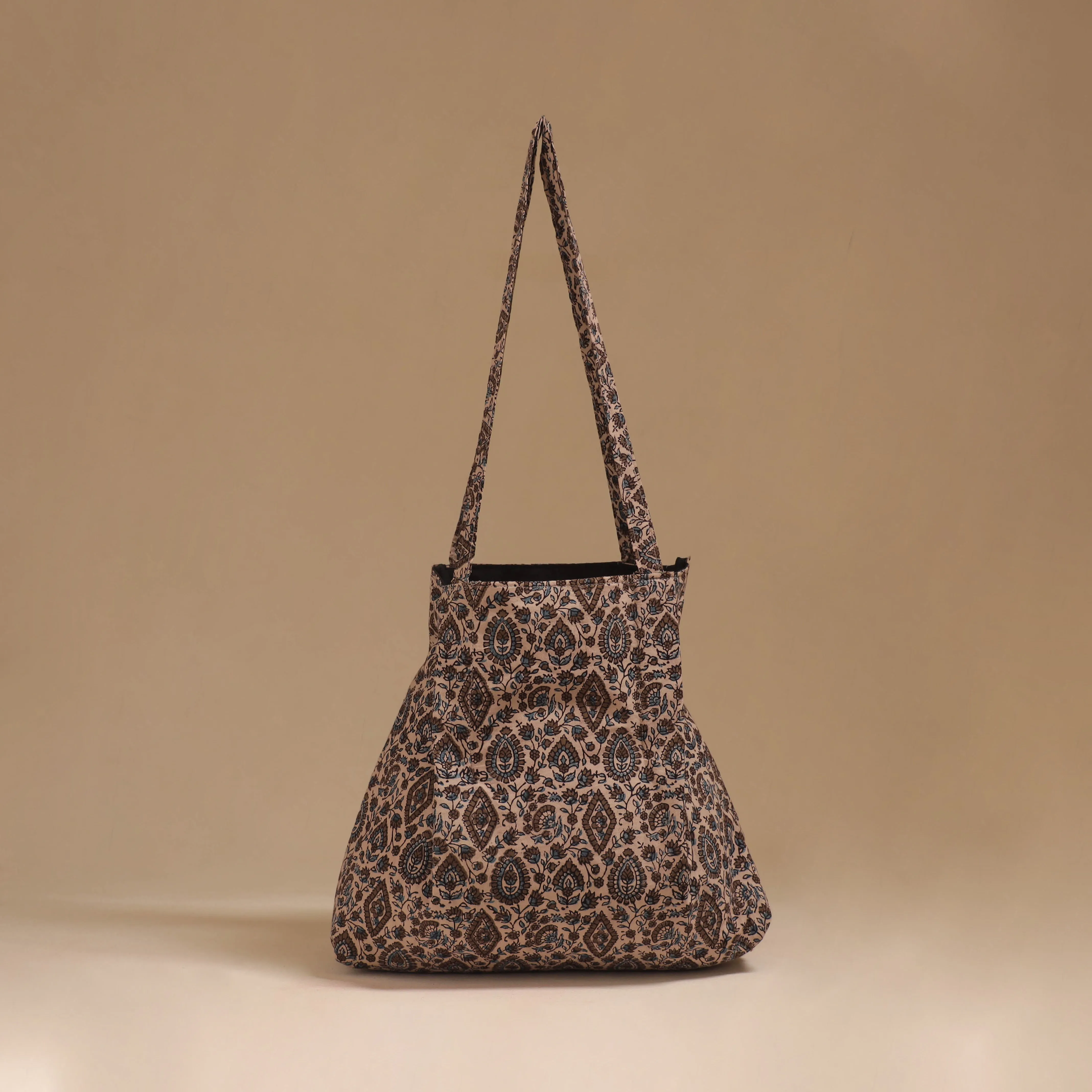 Beige - Handcrafted Fabric Jhola Bag 31 sold by Itokri