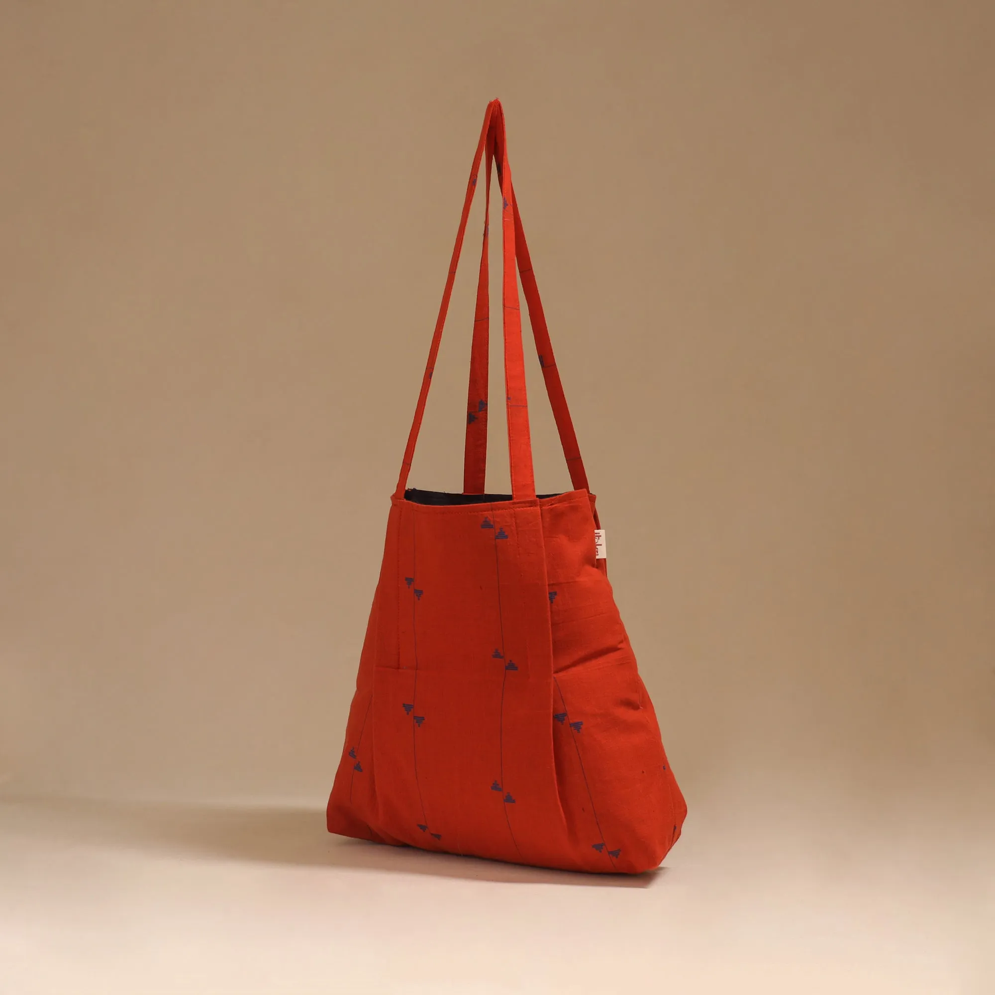 Red - Handcrafted Fabric Jhola Bag 20 sold by Itokri product image thumbnail 2