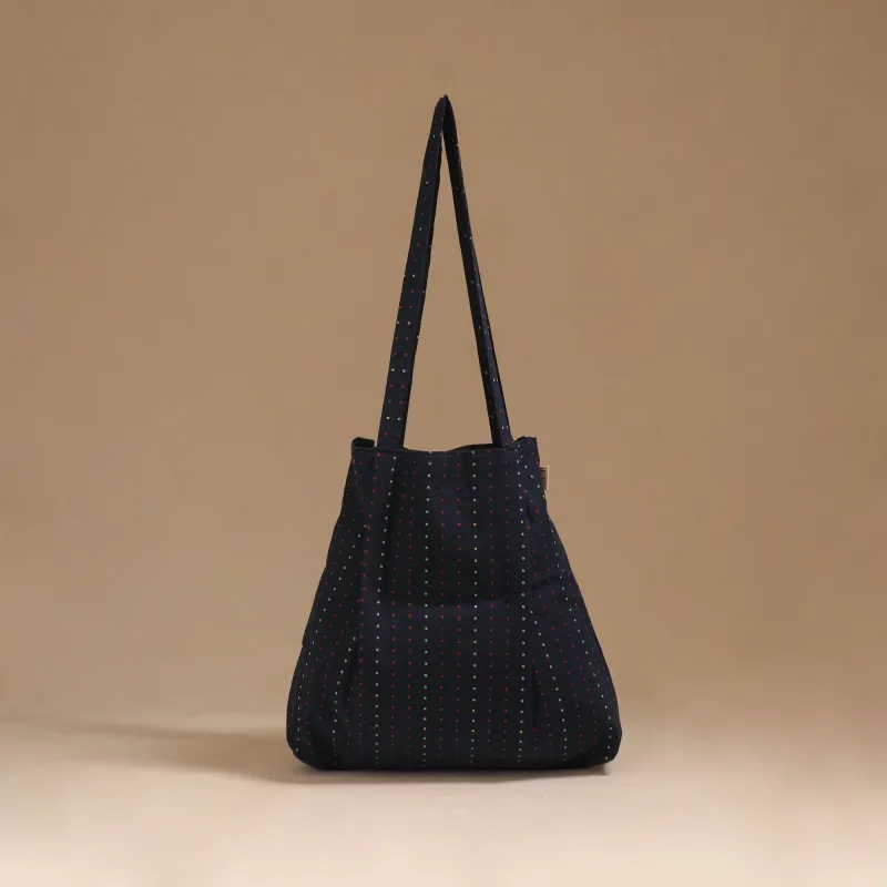 Blue - Handcrafted Fabric Jhola Bag 15 made by Itokri
