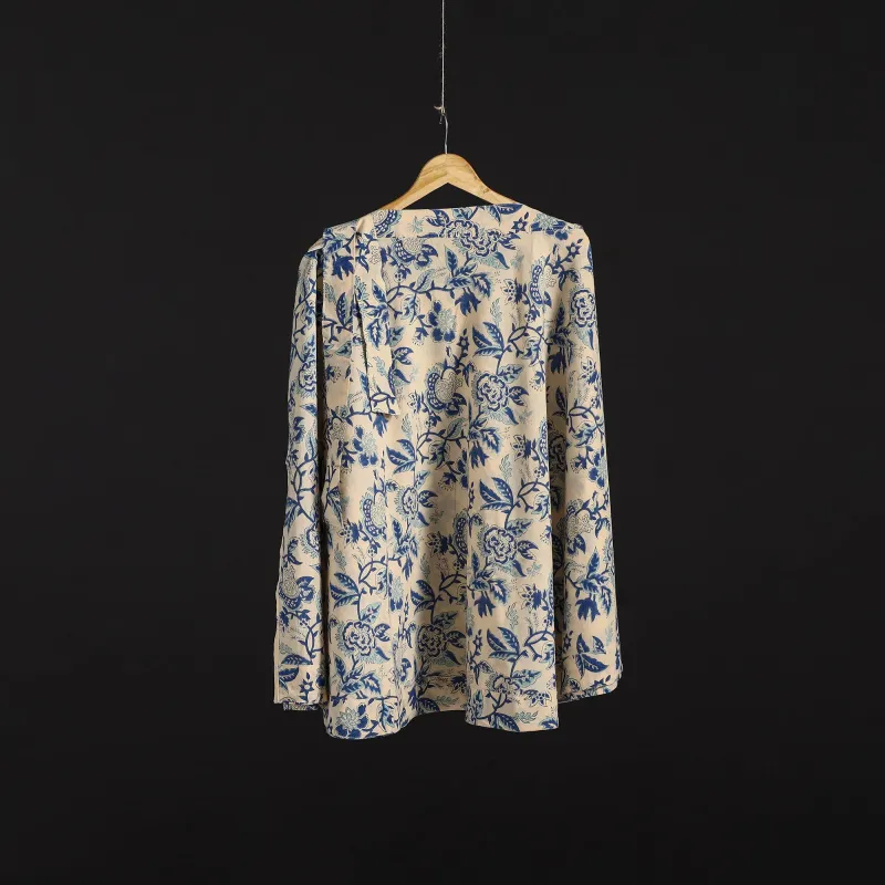 Sanganeri Hand Block Print Cotton Wrap Around Skirt 81 made by Itokri