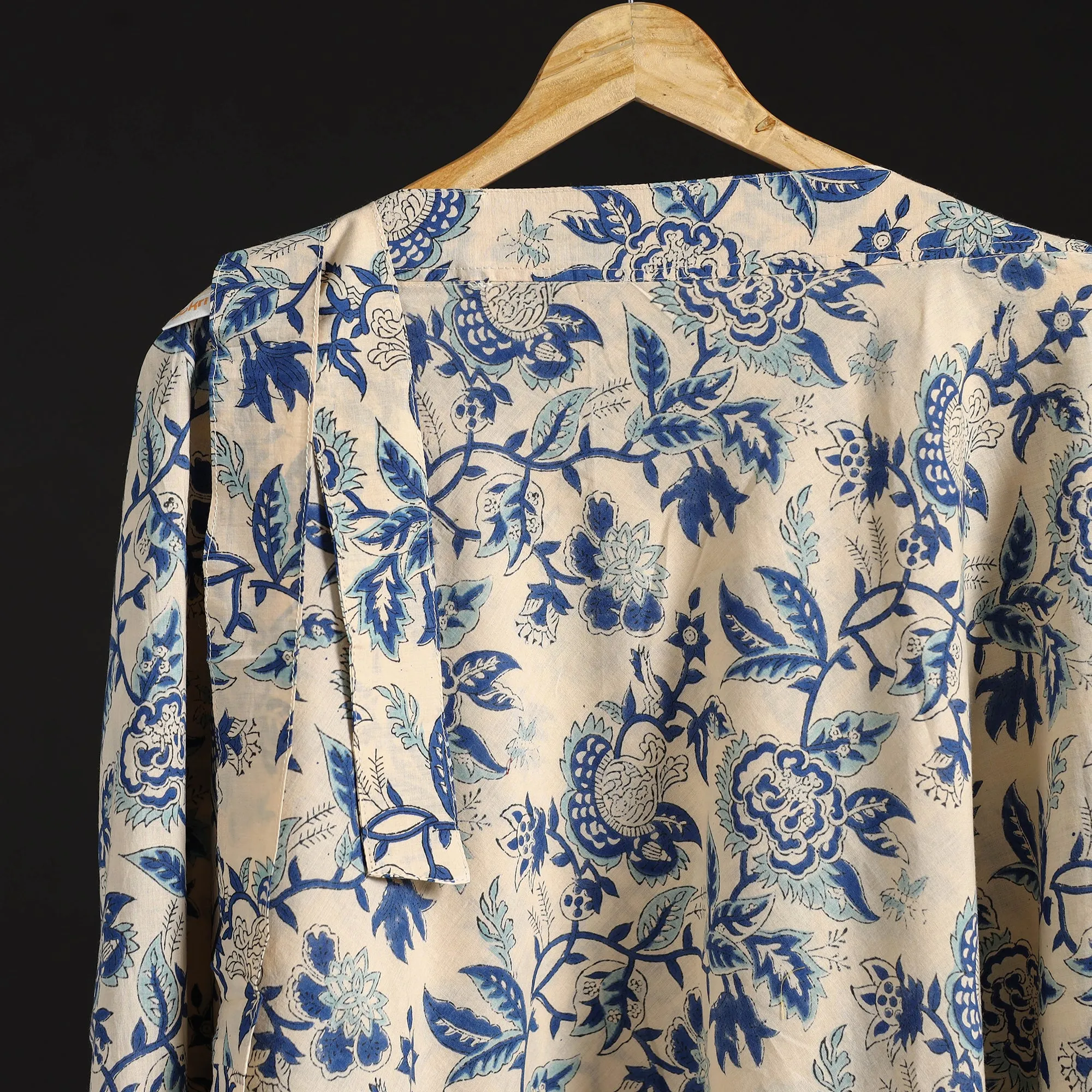 Sanganeri Hand Block Print Cotton Wrap Around Skirt 81 sold by Itokri product image thumbnail 3