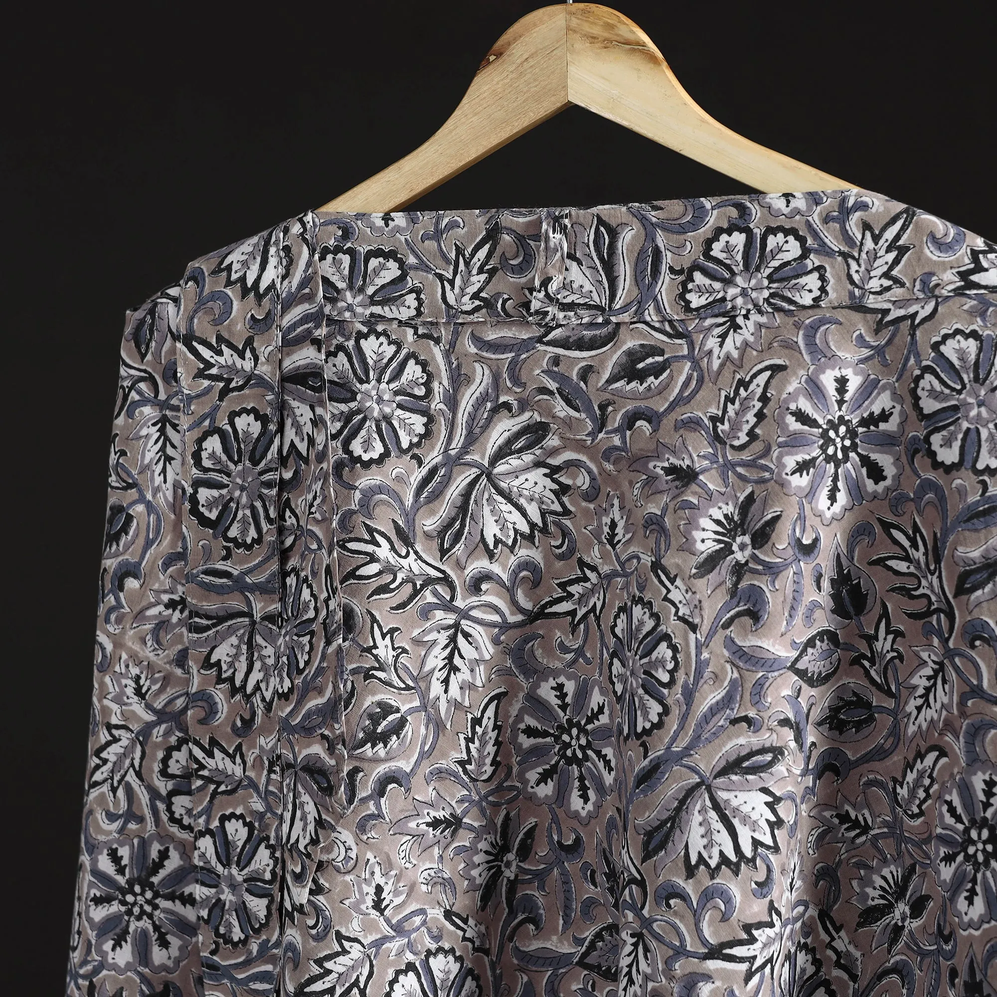 Brown - Sanganeri Hand Block Print Cotton Wrap Around Skirt 47 sold by Itokri product image thumbnail 3