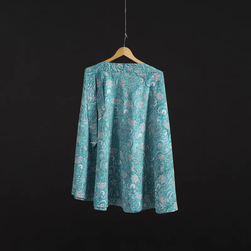 Blue - Sanganeri Hand Block Print Cotton Wrap Around Skirt 40 made by Itokri