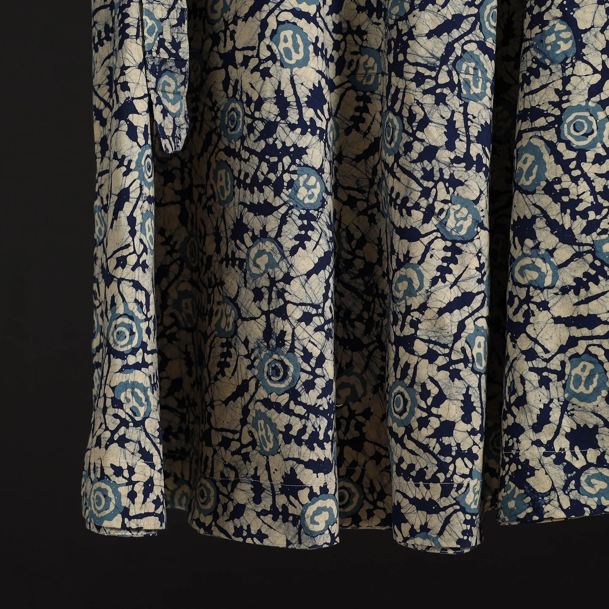 Beige - Hand Block Batik Print Cotton Wrap Around Skirt 110 sold by Itokri product image thumbnail 4