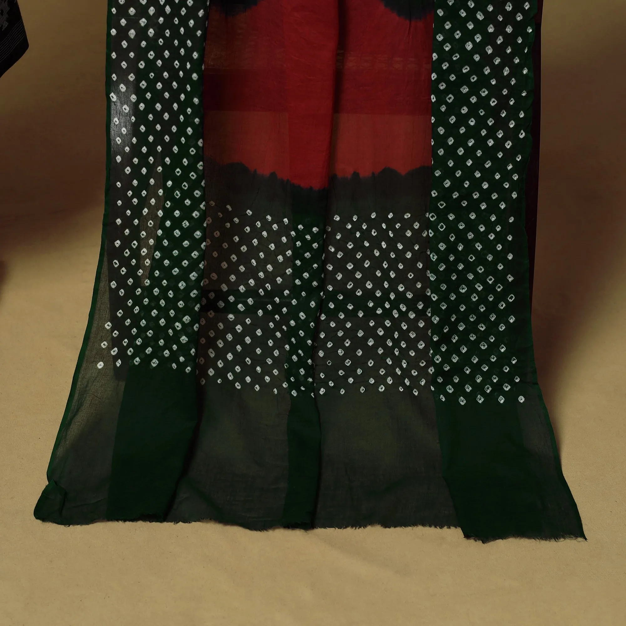 Green - Jacquard Cotton 2pc Unstitched Dress Material with Earrings 09 sold by Itokri product image thumbnail 4