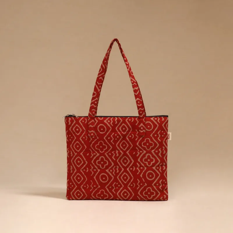 Red - Handcrafted Quilted Handbag 27 made by Itokri