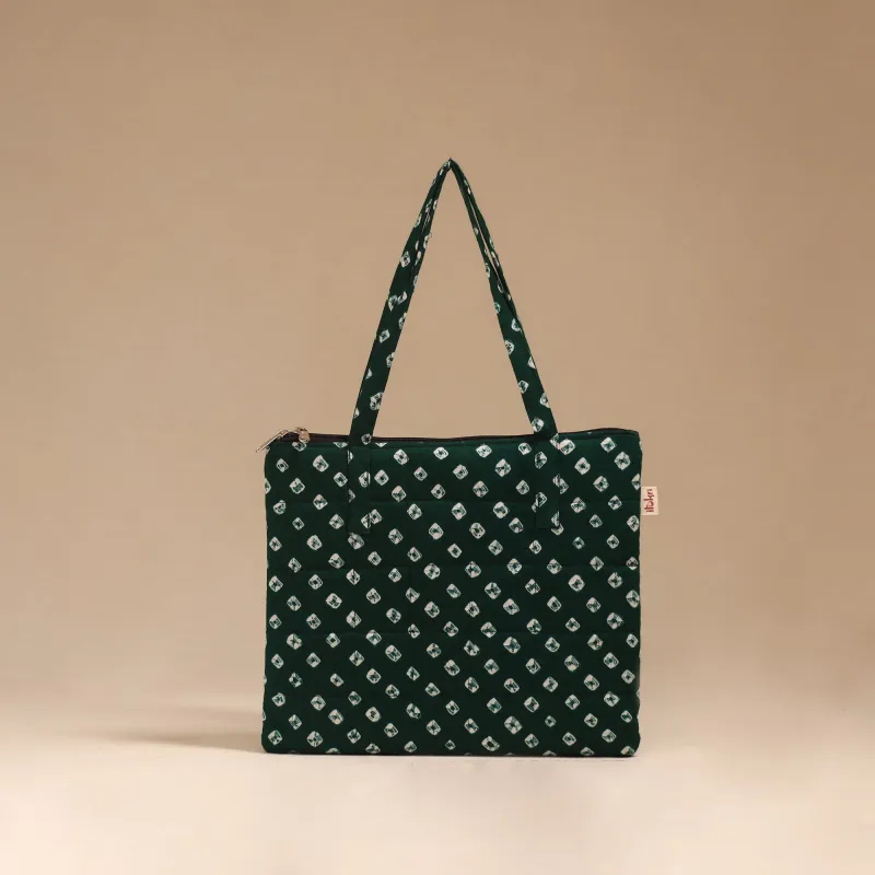 Green - Handcrafted Quilted Handbag 14 sold by Itokri