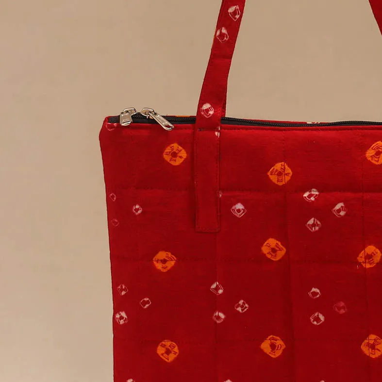 Red - Handcrafted Quilted Handbag 10 sold by Itokri product image thumbnail 3