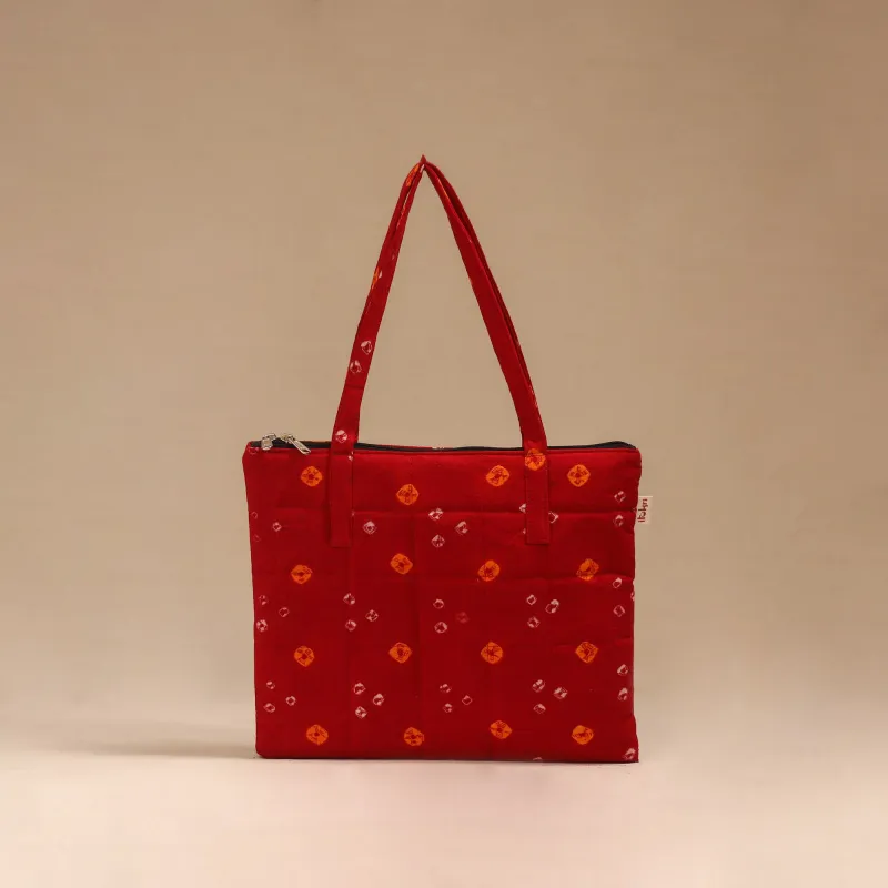 Red - Handcrafted Quilted Handbag 10 sold by Itokri