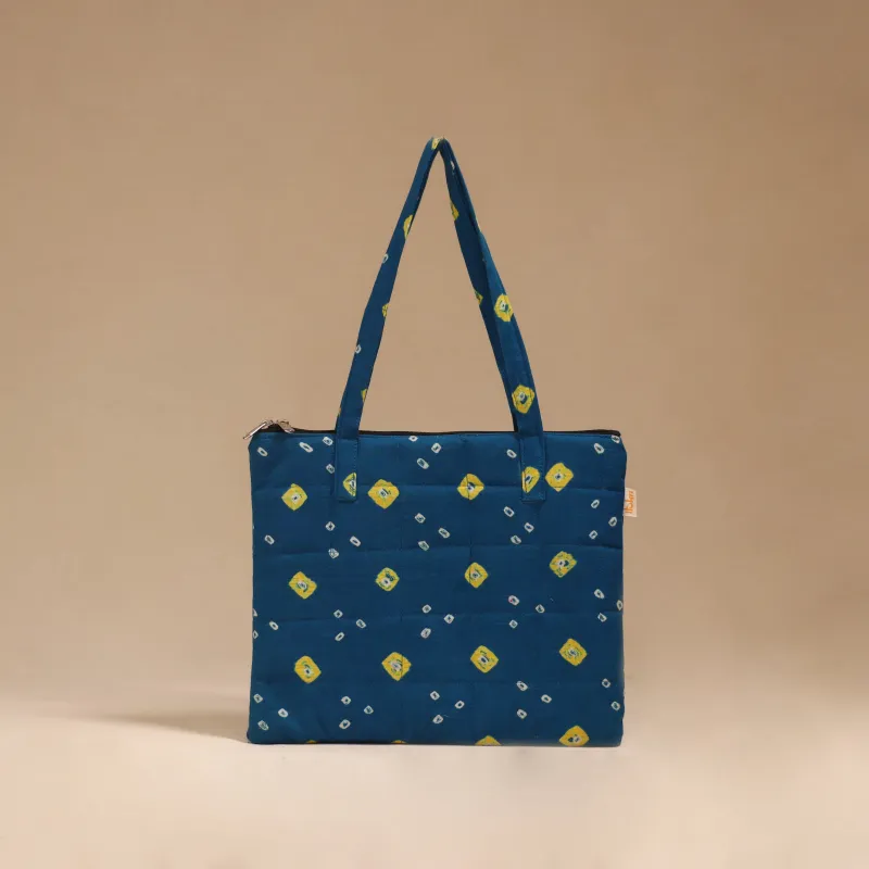 Blue - Handcrafted Quilted Handbag 08 made by Itokri