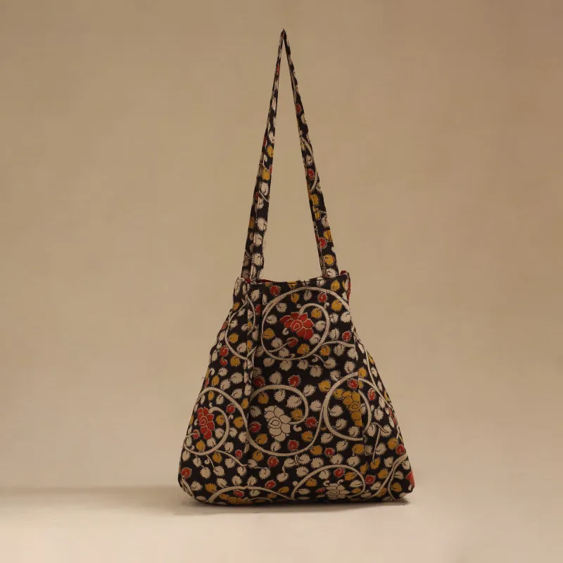 Black - Handcrafted Fabric Jhola Bag 70 sold by Itokri