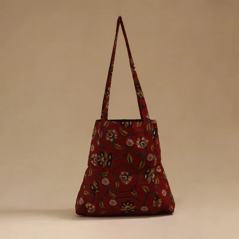 Red - Handcrafted Fabric Jhola Bag 66 sold by Itokri