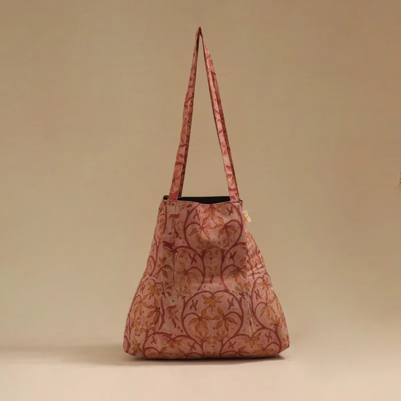 Pink - Handcrafted Fabric Jhola Bag 42 sold by Itokri