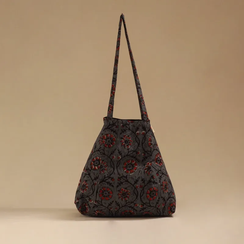 Grey - Handcrafted Fabric Jhola Bag 39 sold by Itokri