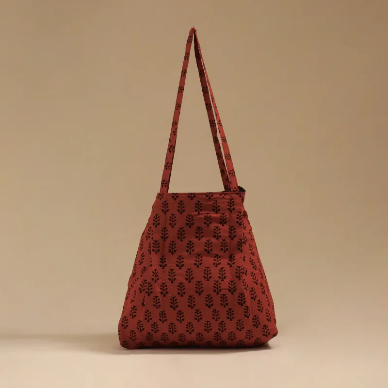 Red - Handcrafted Fabric Jhola Bag 29 made by Itokri