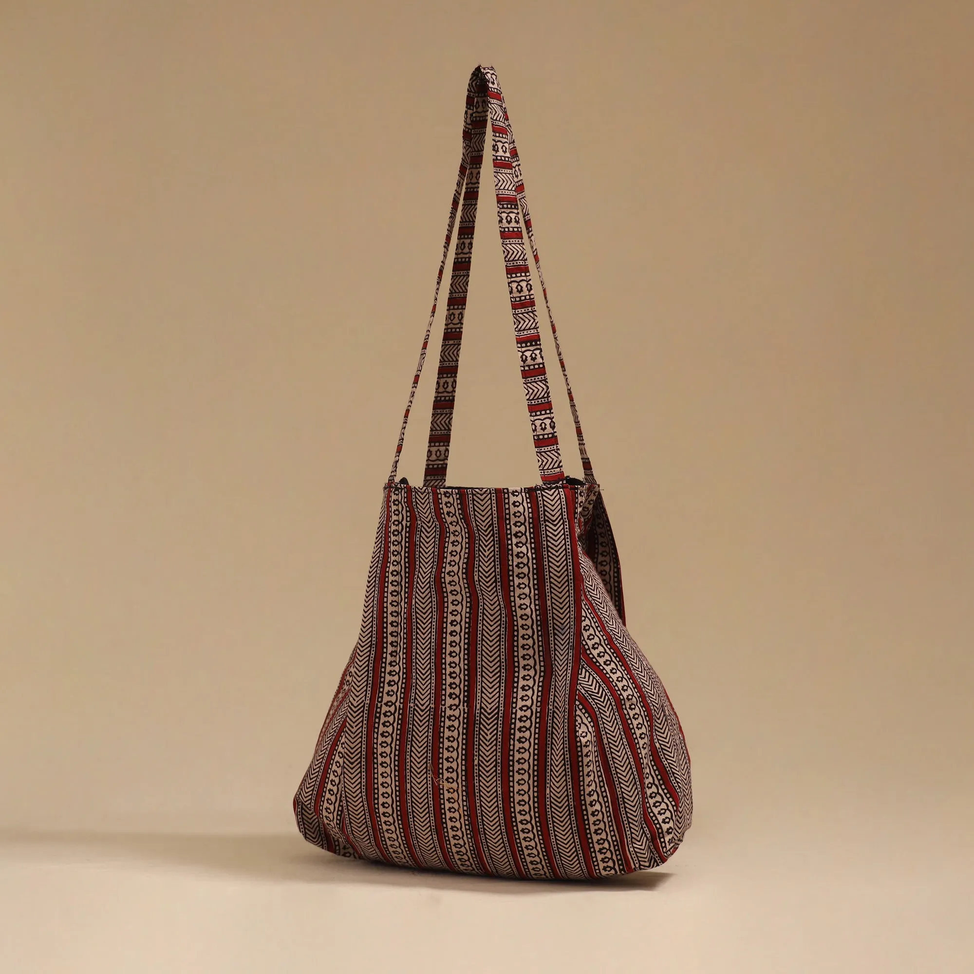 Red - Handcrafted Fabric Jhola Bag 23 sold by Itokri product image thumbnail 2