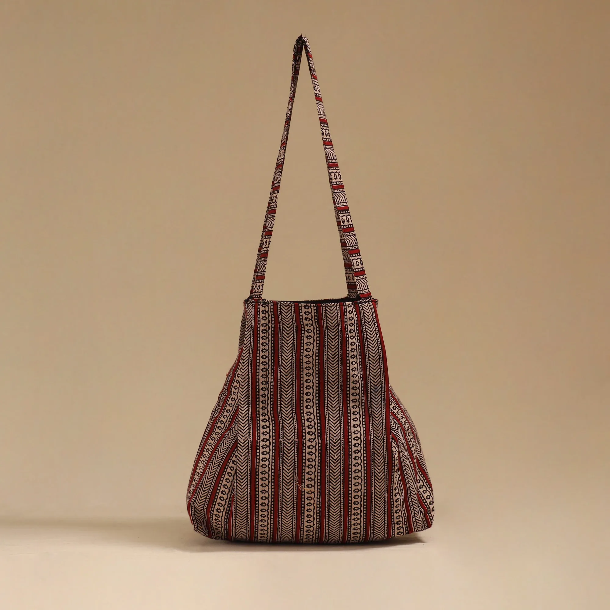 Red - Handcrafted Fabric Jhola Bag 23 sold by Itokri