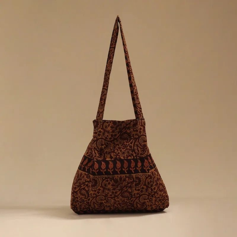 Brown - Handcrafted Fabric Jhola Bag 21 sold by Itokri