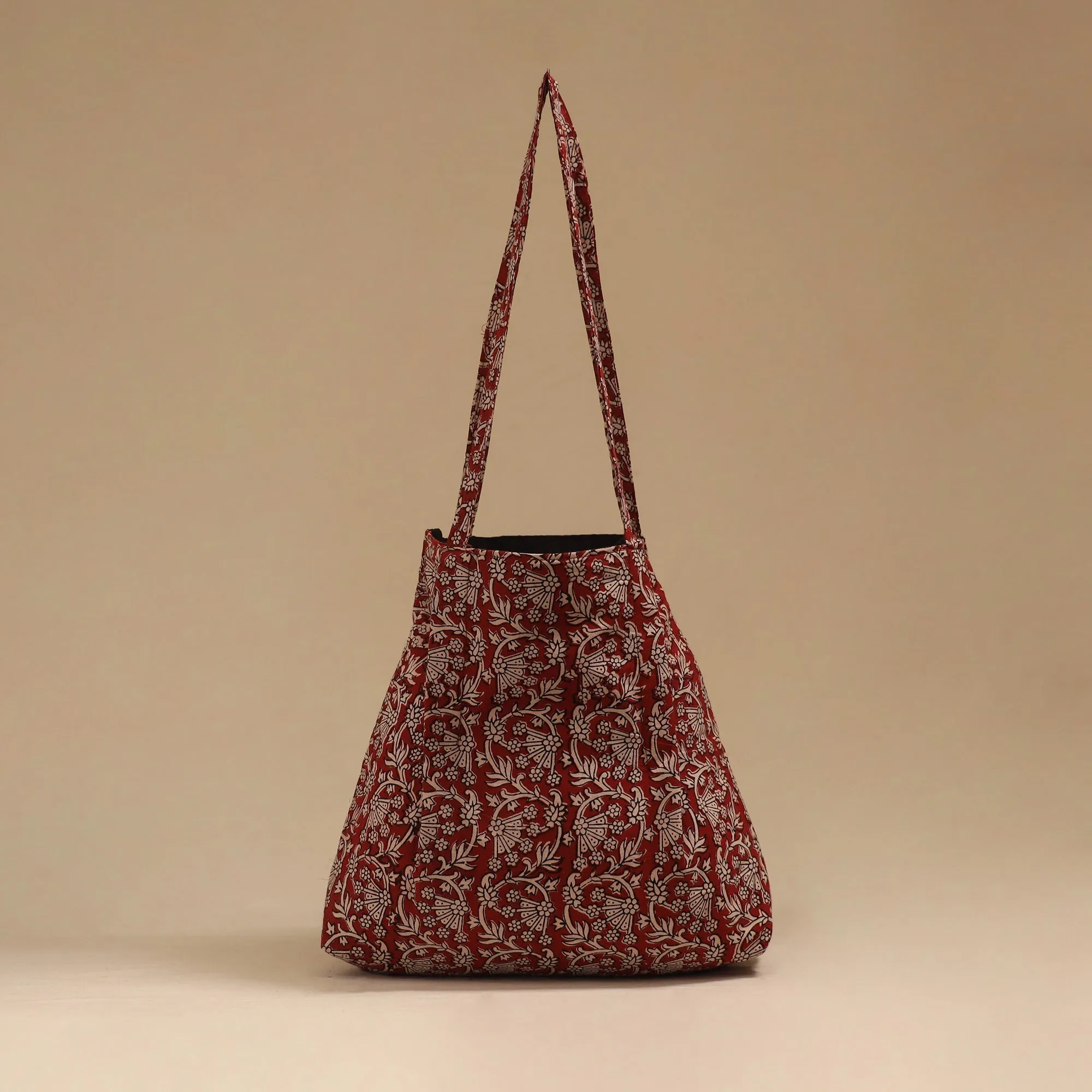 Red - Handcrafted Fabric Jhola Bag 19 sold by Itokri