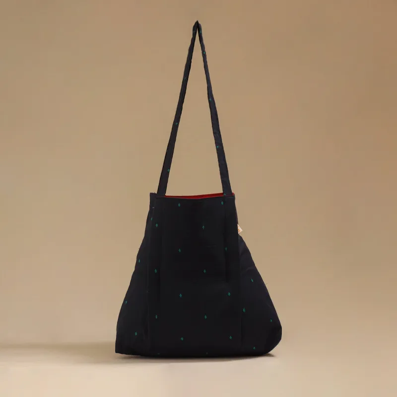 Blue - Handcrafted Fabric Jhola Bag 06 made by Itokri