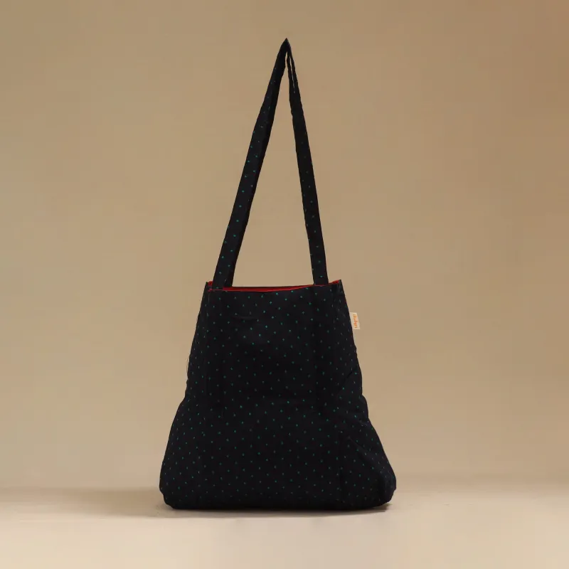 Blue - Handcrafted Fabric Jhola Bag 03 made by Itokri