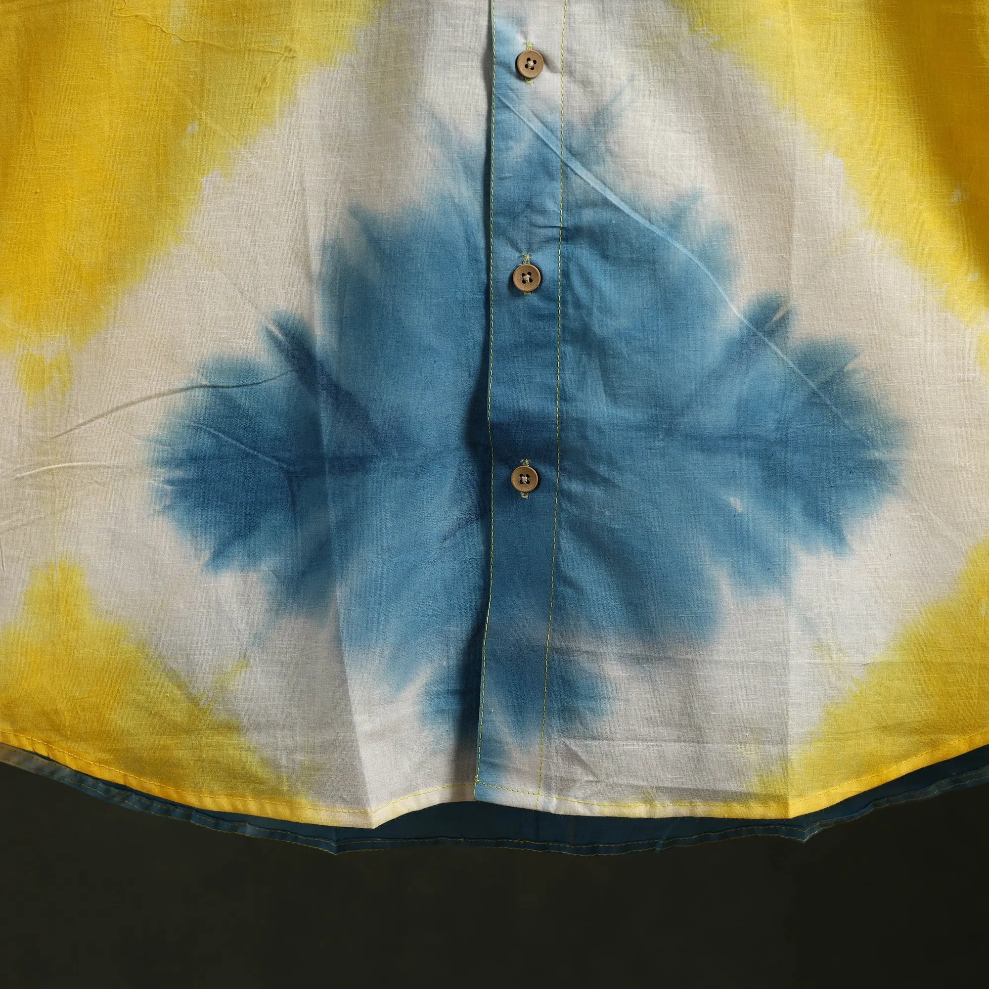 Multicolor - Pure Mul Cotton Half Sleeve Tie-Dye Men Shibori Shirt 11 sold by Itokri product image thumbnail 5