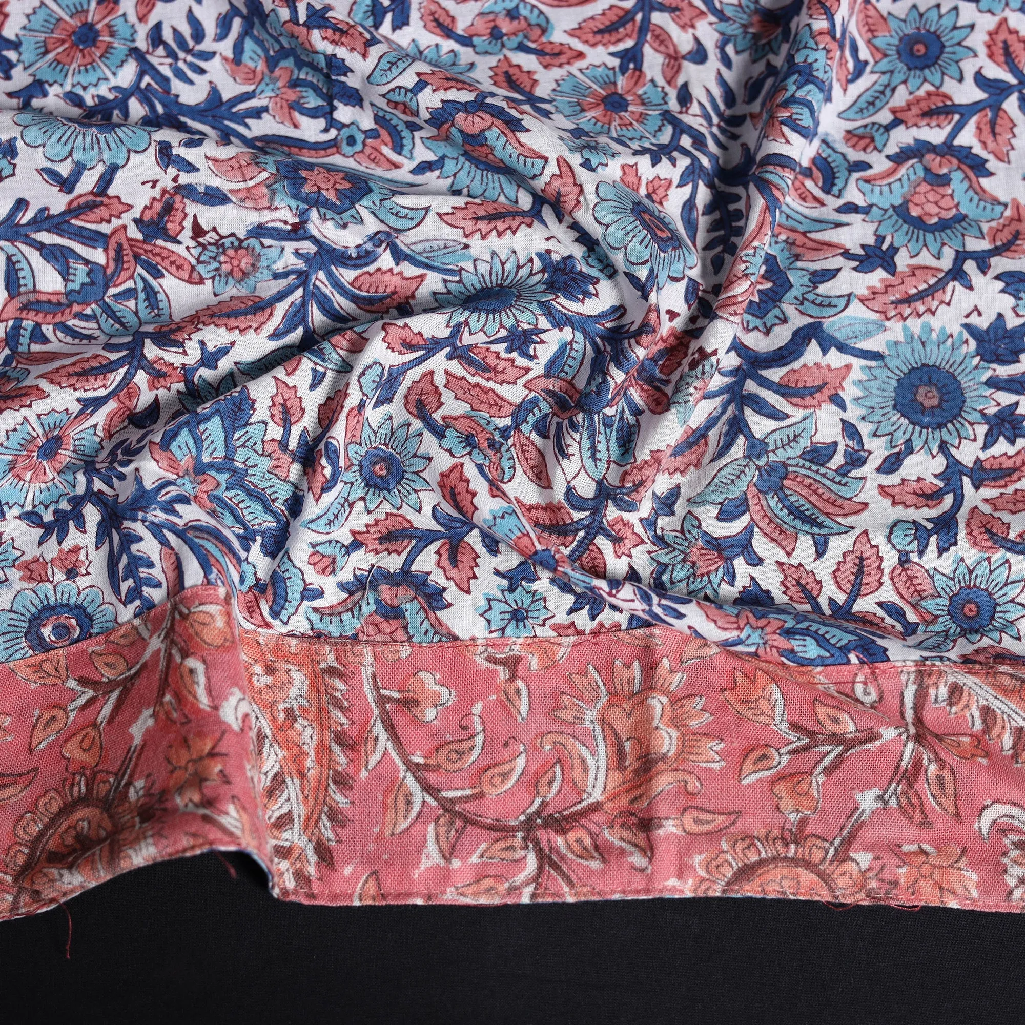 Blue - Hand Block Print Cotton Sanganeri Blouse Piece 81 sold by Itokri product image thumbnail 3