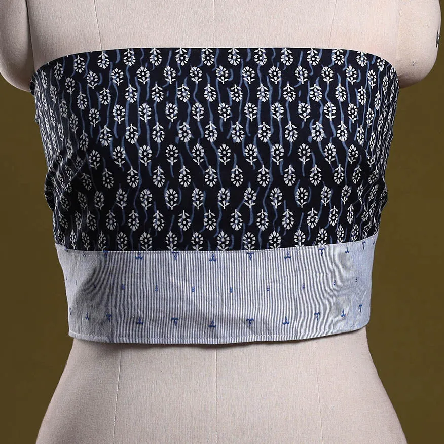 Blue - Hand Block Print Cotton Sanganeri Blouse Piece 77 sold by Itokri product image thumbnail 2