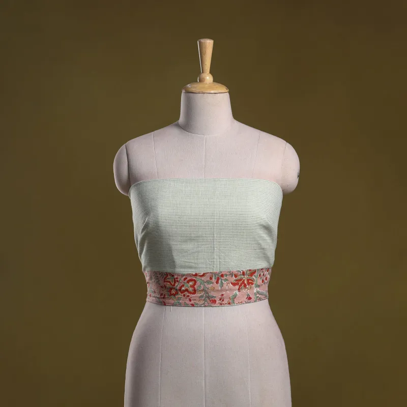 Green - Plain Cotton Blouse Piece 54 made by Itokri