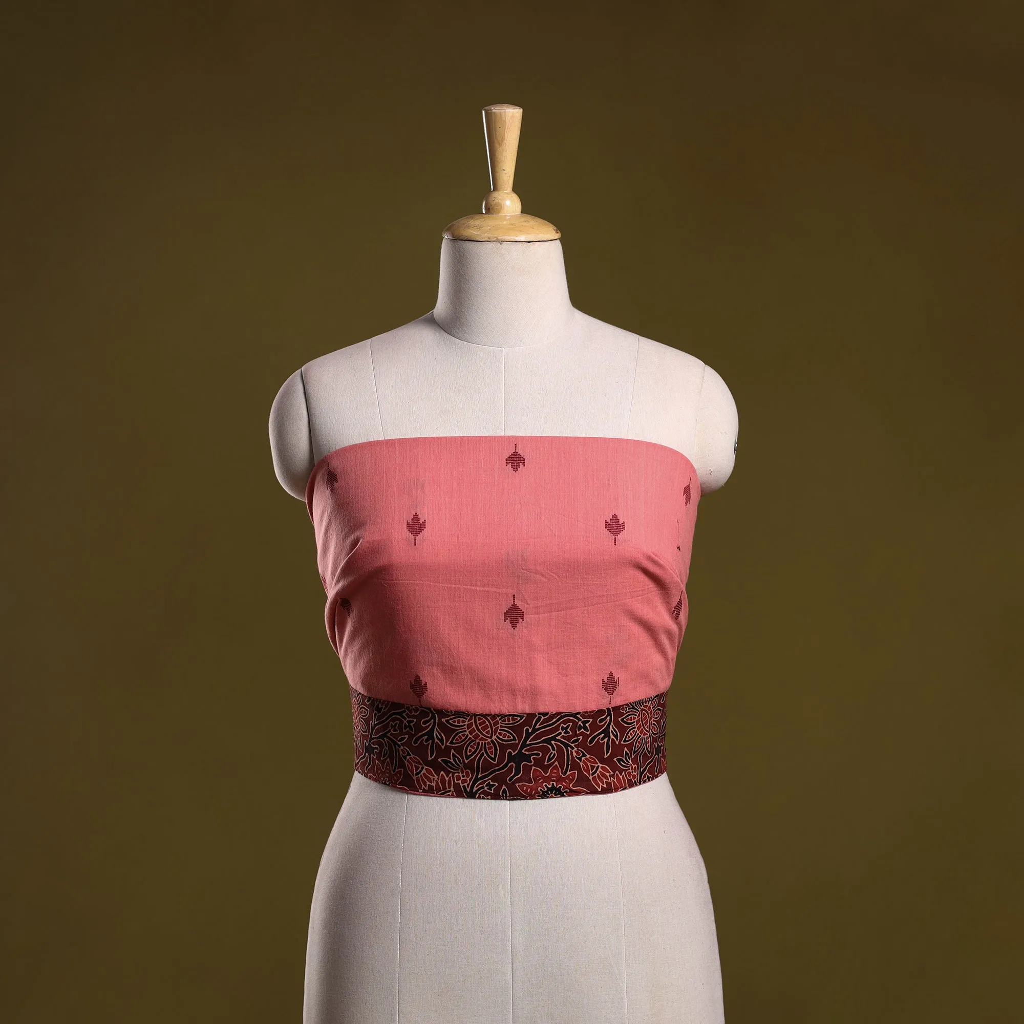 Pink - Jacquard Cotton Blouse Piece 48 sold by Itokri