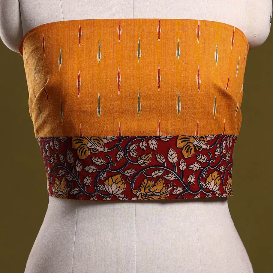 Orange - Cotton Pochampally Ikat Blouse Piece 23 sold by Itokri product image thumbnail 2