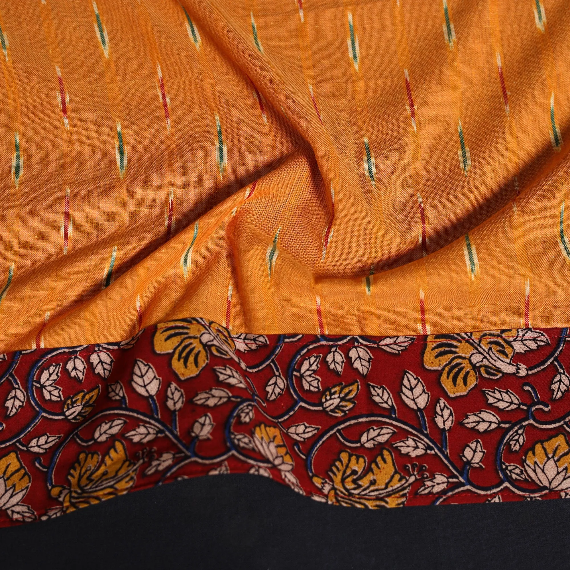 Orange - Cotton Pochampally Ikat Blouse Piece 23 sold by Itokri product image thumbnail 3