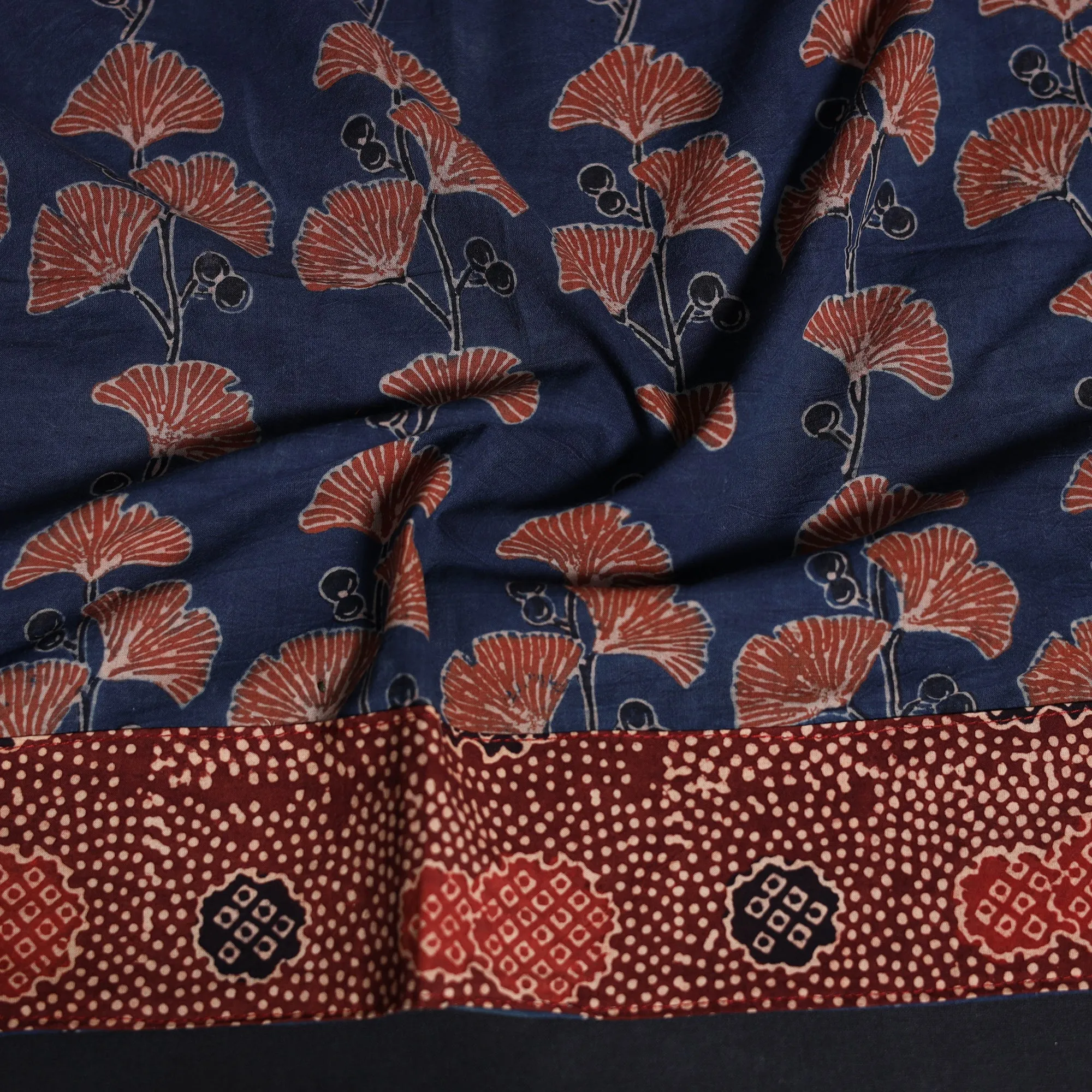 Blue - Block Print Cotton Ajrakh Blouse Piece 16 sold by Itokri product image thumbnail 3