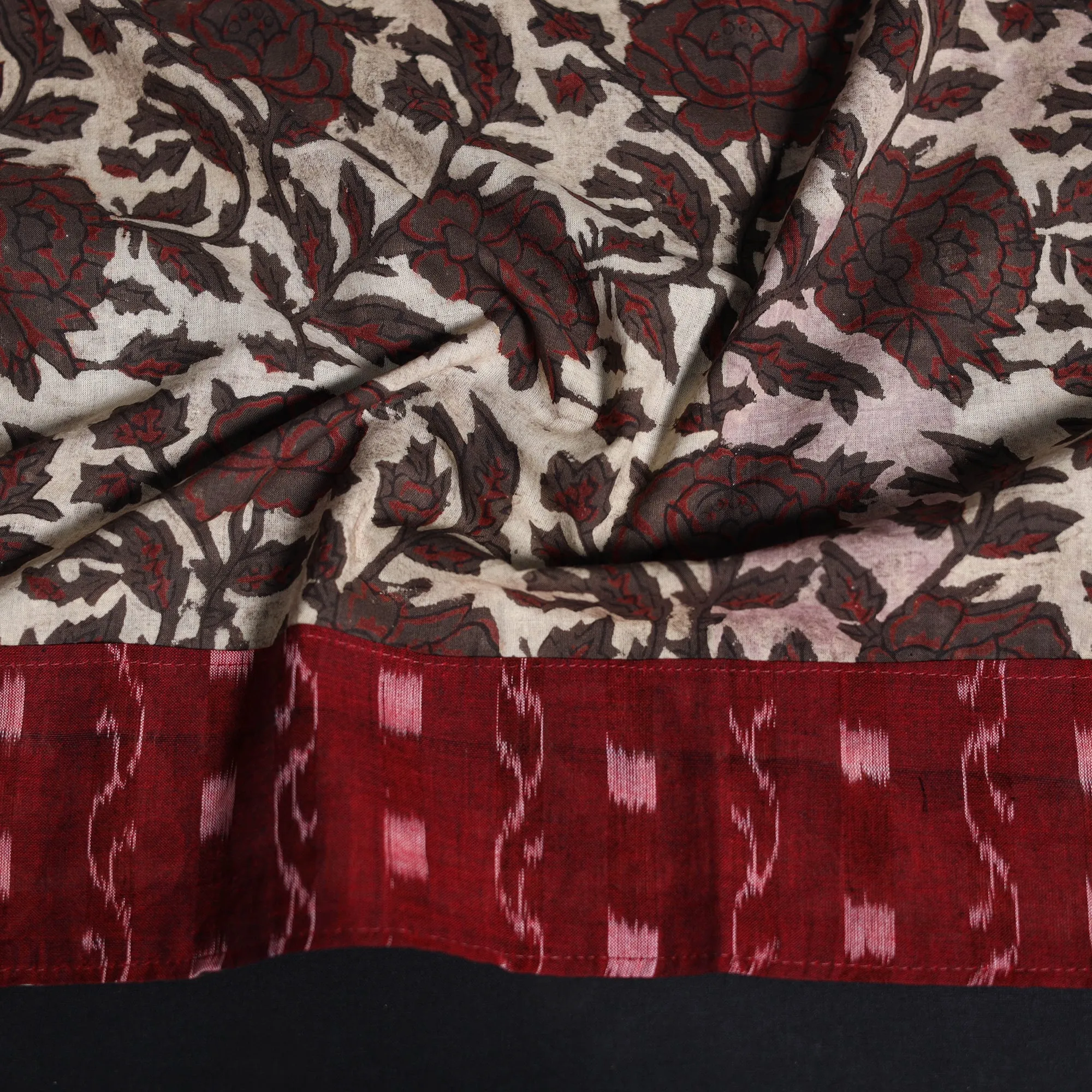 Beige - Block Print Cotton Ajrakh Blouse Piece 04 sold by Itokri product image thumbnail 3