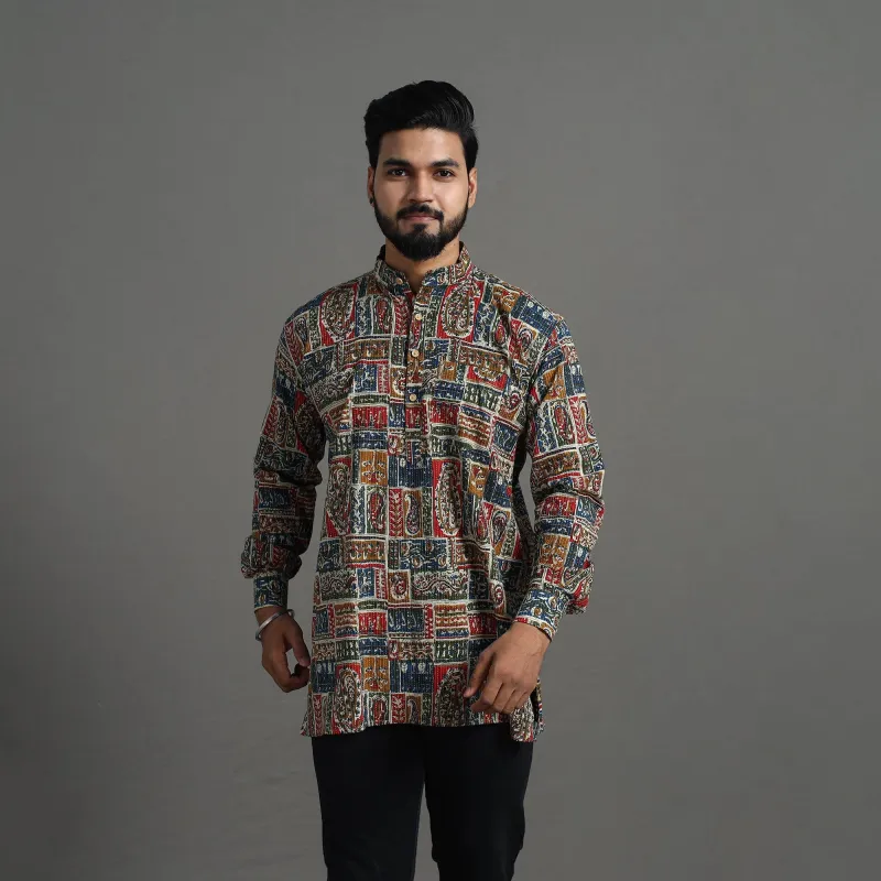 Kantha Stitch Cotton Short Jaipur Kurta for Men 15 sold by Itokri