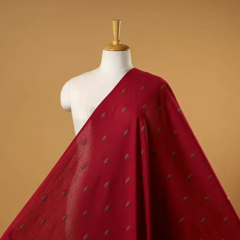 Red - Prewashed Cotton Jacquard Fabric 13 sold by Itokri