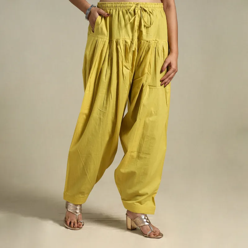 Yellow - Plain Cotton Women Salwar 15 sold by Itokri