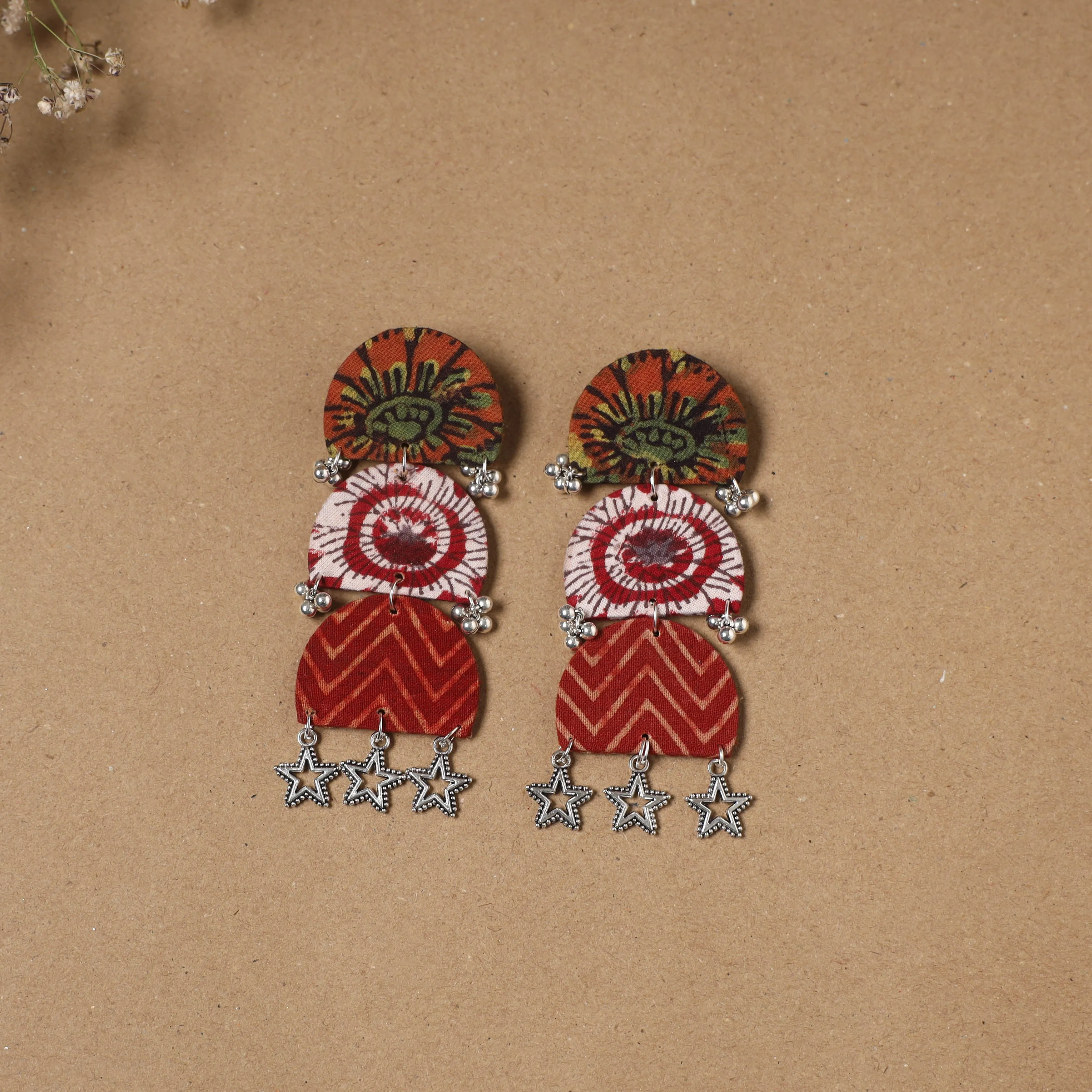 Multicolor - Suhana Ghungroo Work Fabart Handmade Earrings sold by Itokri