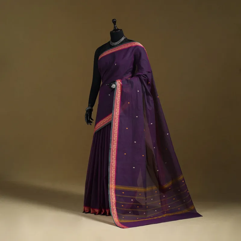 Thread Buti Cotton Kanchipuram Saree with Border 53 made by Itokri