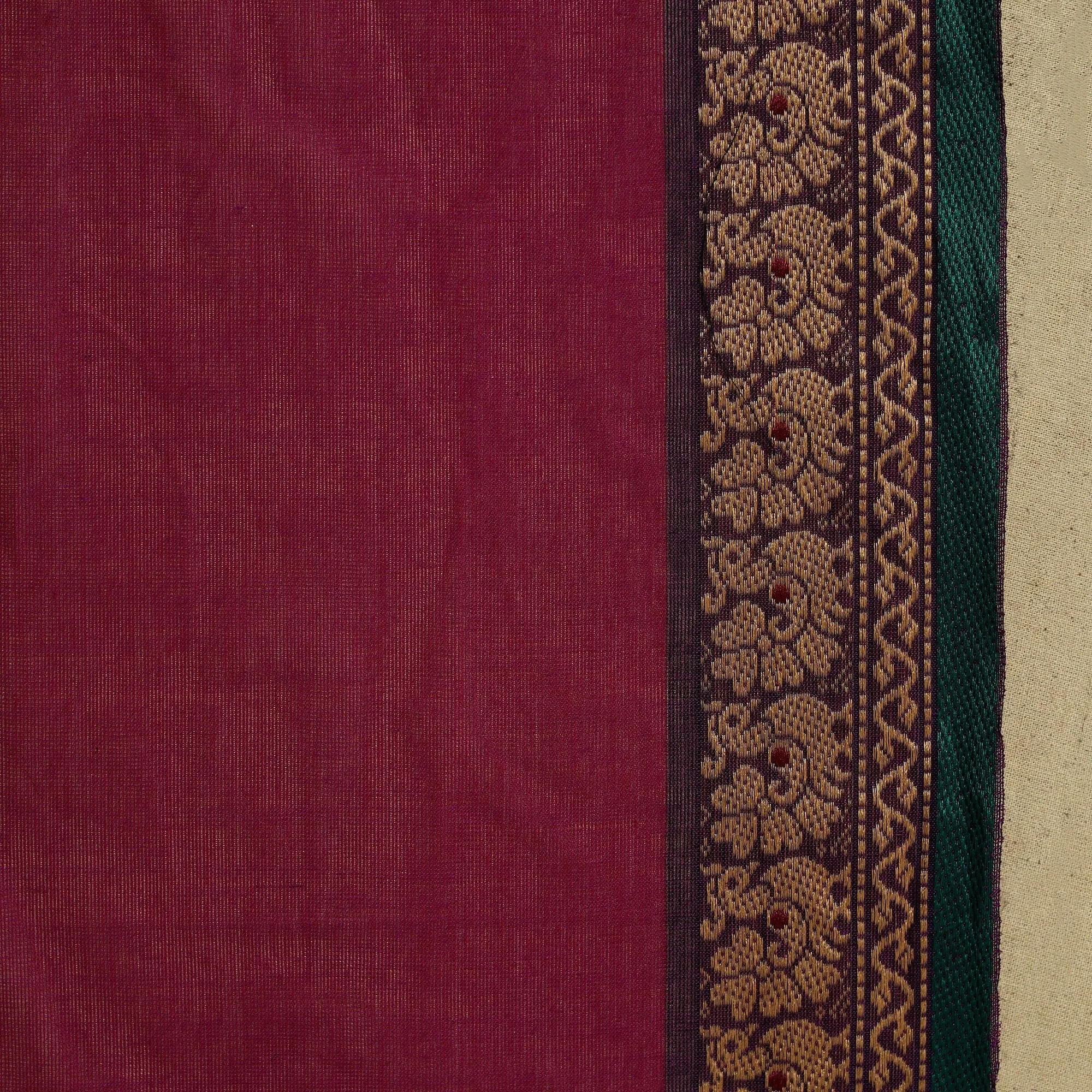 Thread Buti Cotton Kanchipuram Saree with Border 48 sold by Itokri product image thumbnail 5