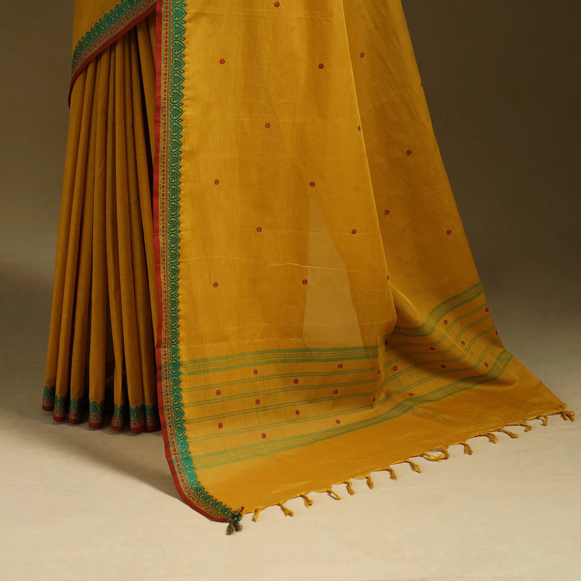 Thread Buti Cotton Kanchipuram Saree with Border 47 sold by Itokri product image thumbnail 4
