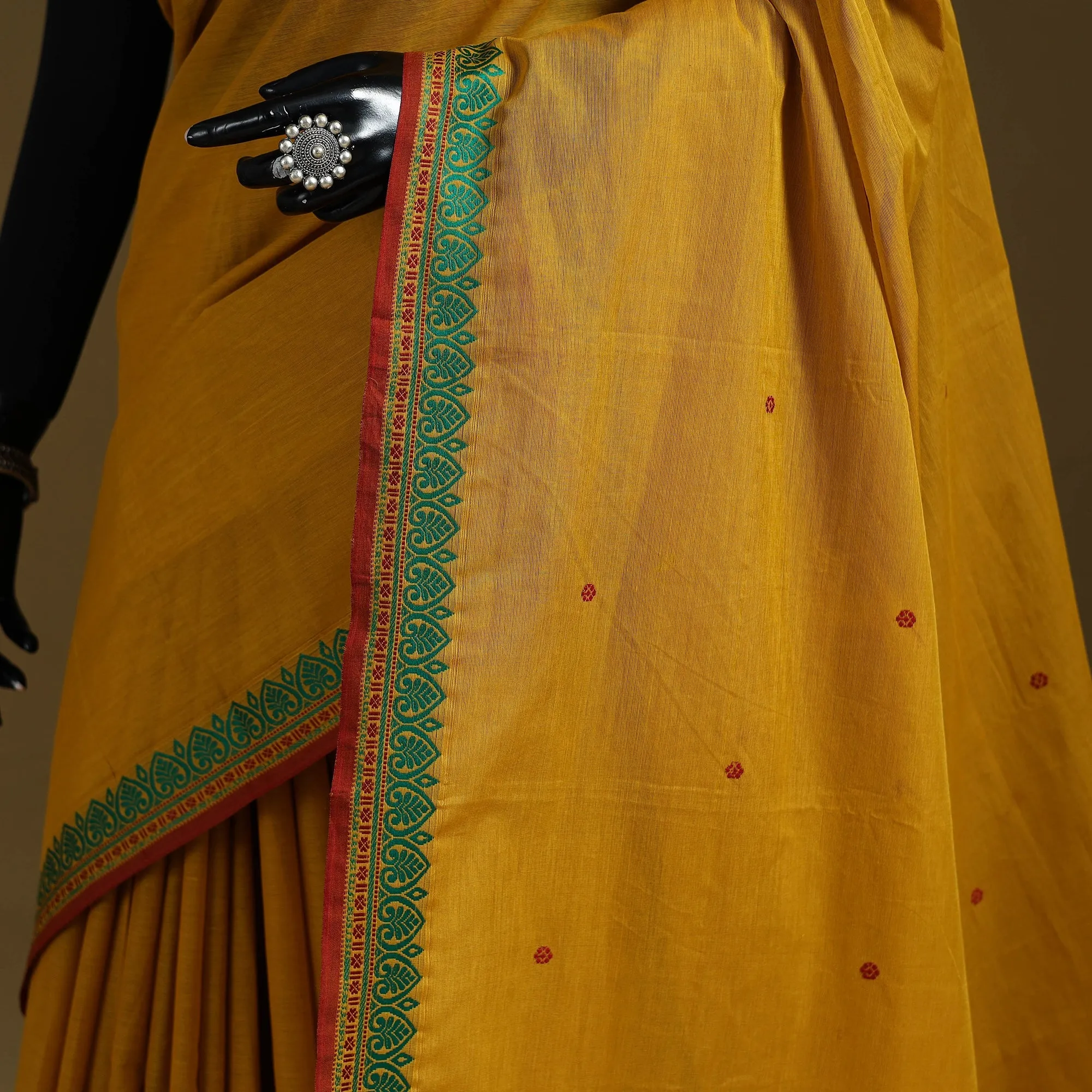 Thread Buti Cotton Kanchipuram Saree with Border 47 sold by Itokri product image thumbnail 3