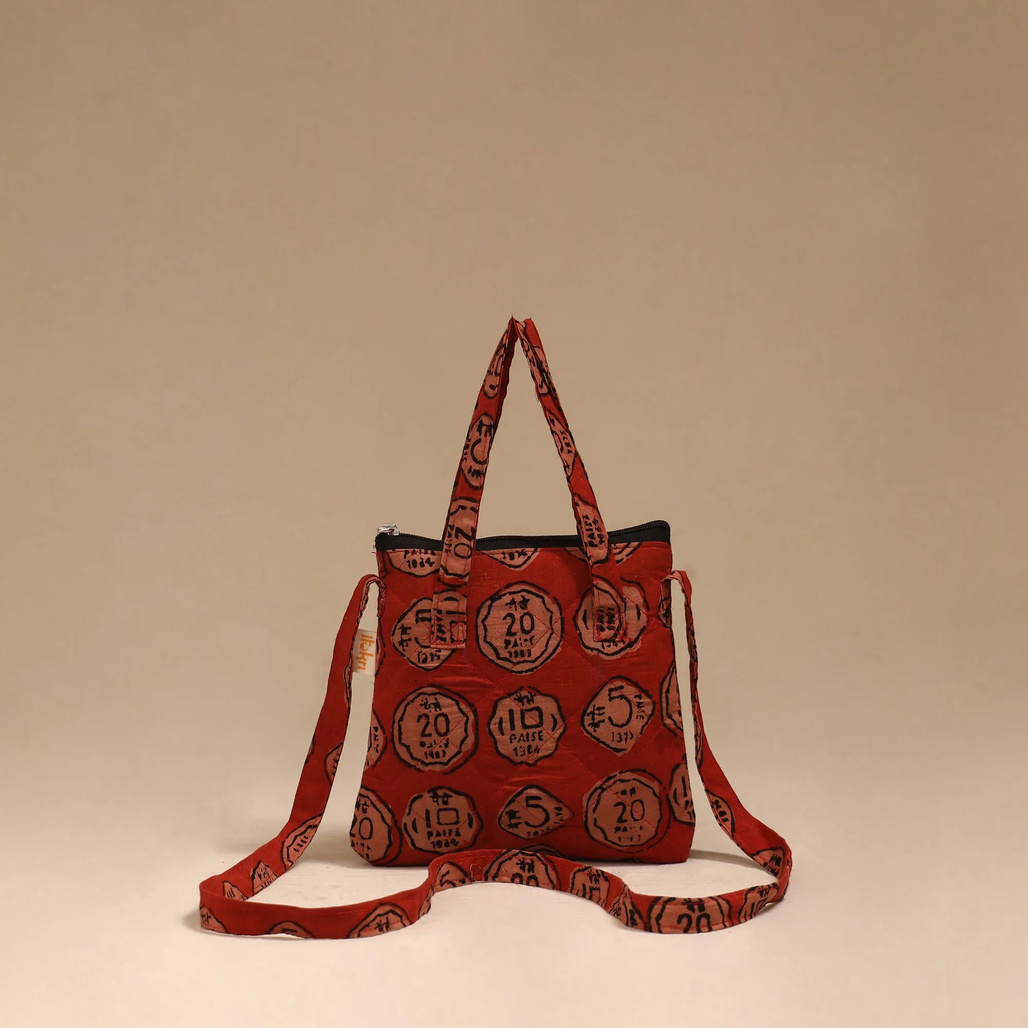 Red - Handcrafted Quilted Sling Bag 41 sold by Itokri product image thumbnail 3