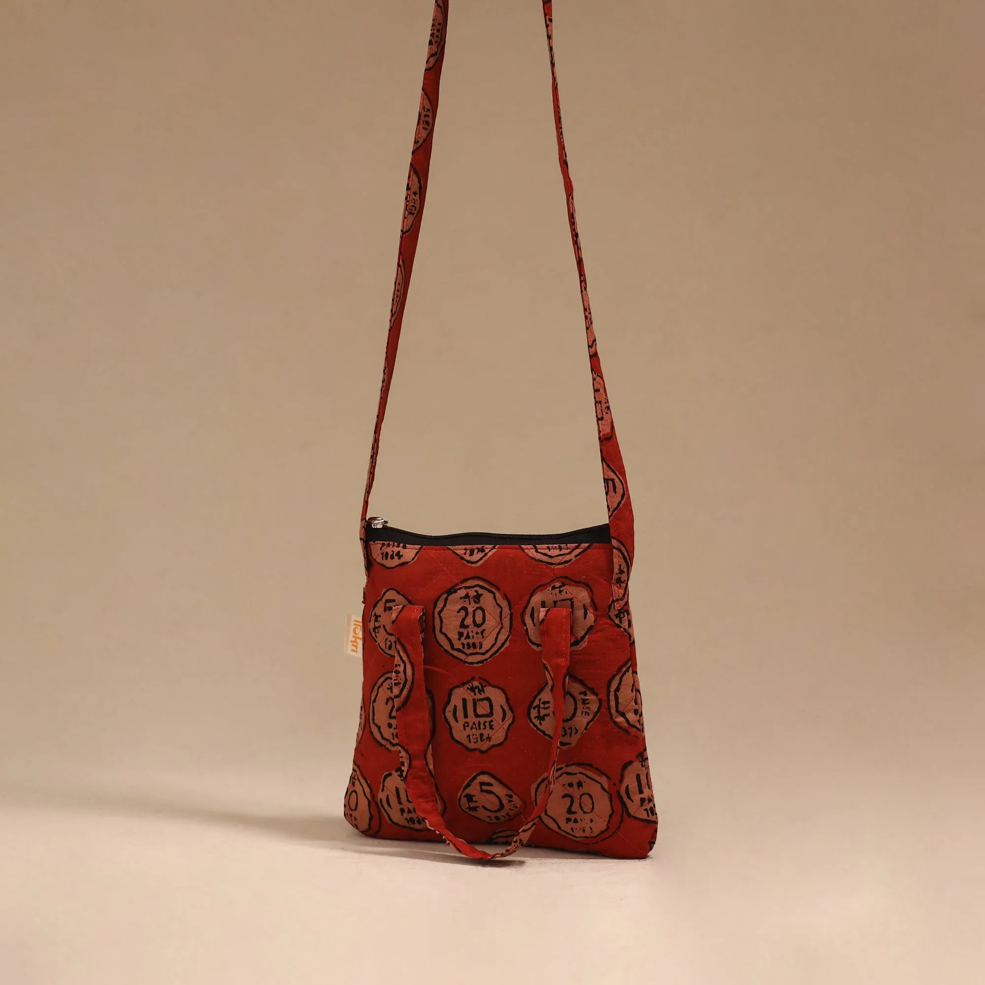 Red - Handcrafted Quilted Sling Bag 41 sold by Itokri product image thumbnail 2