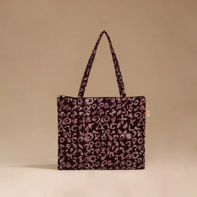 Purple - Handcrafted Quilted Handbag 23 sold by Itokri