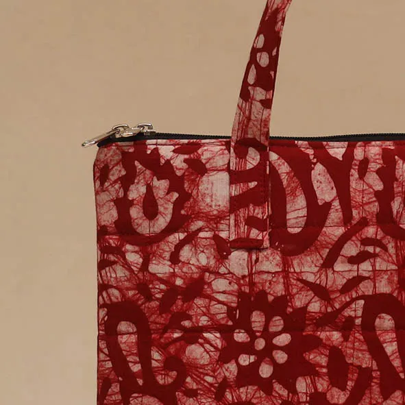 Red - Handcrafted Quilted Handbag 21 sold by Itokri product image thumbnail 3