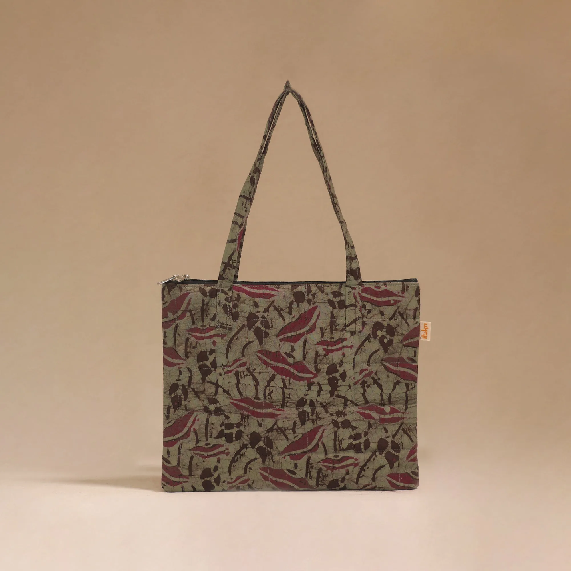 Green - Handcrafted Quilted Handbag 13 sold by Itokri